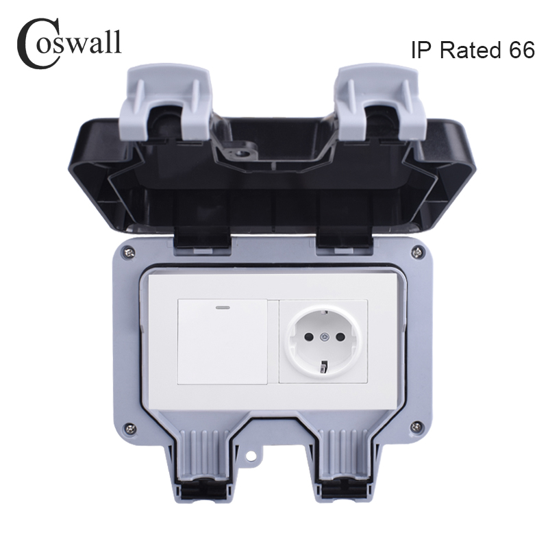 Outdoor Power Outlet Waterproof - Coswall IP66 odporne na warunki atmosferyczne