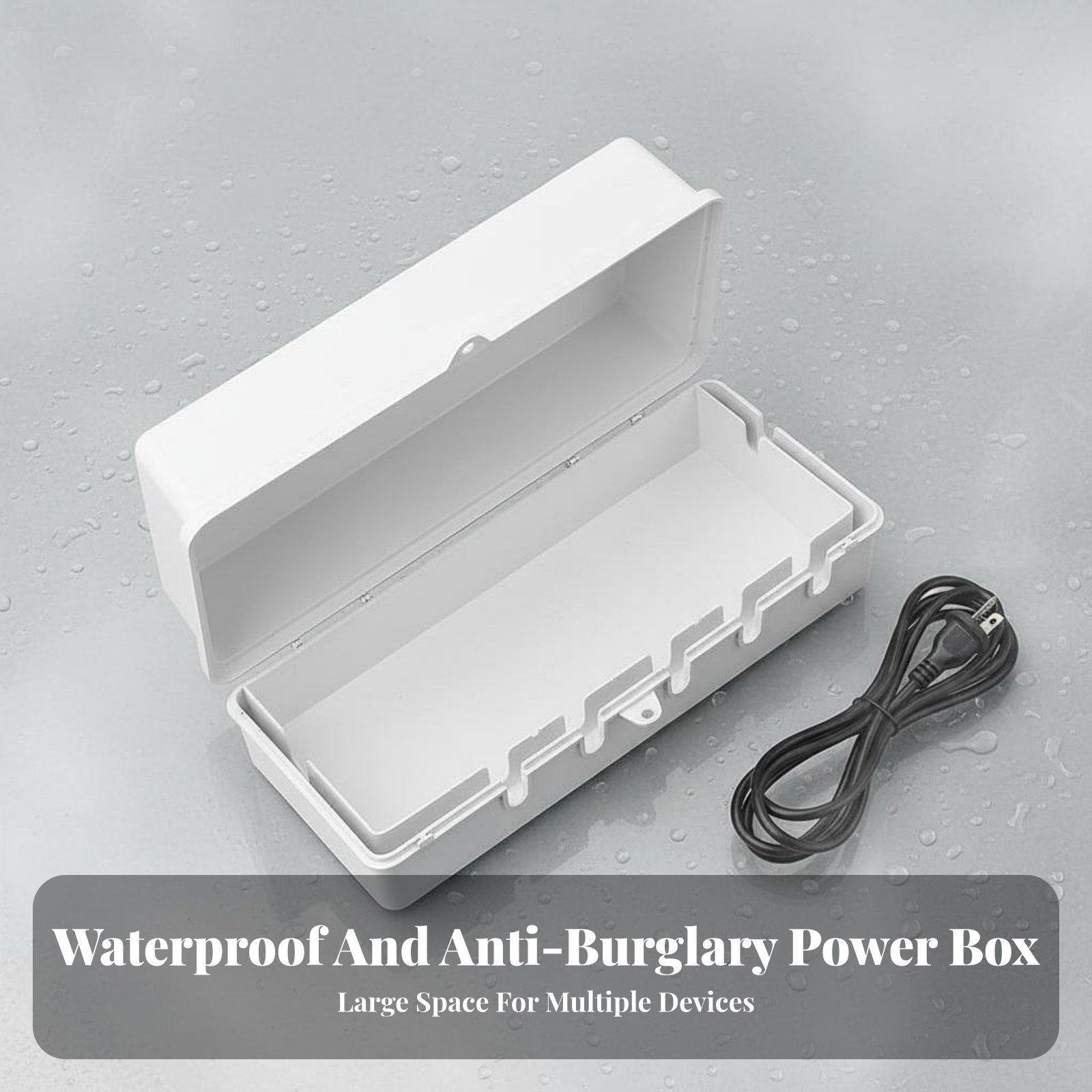 Outdoor Power Strip With Cover - Wodoodporna skrzynka na listwy zasilające, pyłoszczelna,