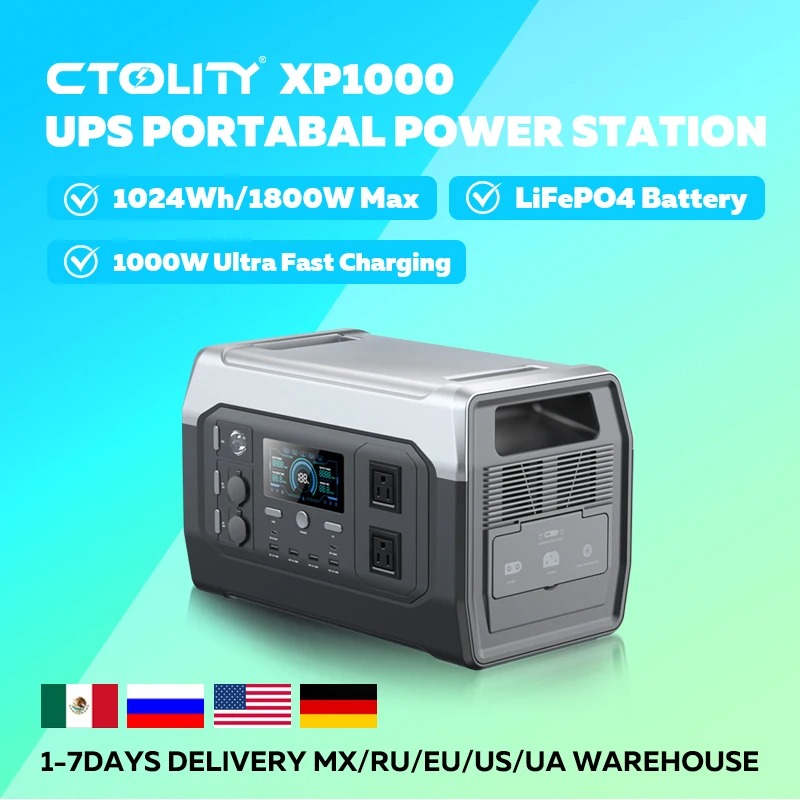 Outdoor Power Generator - 【Najlepiej sprzedający się】 CTOLITY XP1000 1800W