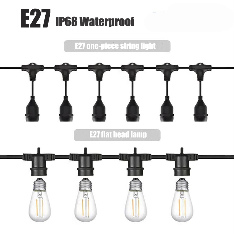 Outdoor Power Strip Weatherproof - E27 gwintowany uchwyt na lampa czołowa