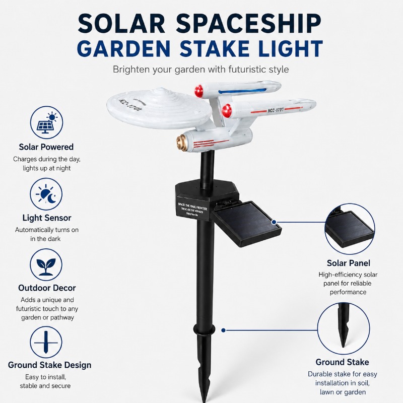 Outdoor Power Stake - Lampa ogrodowa Star Trek USS Enterprise