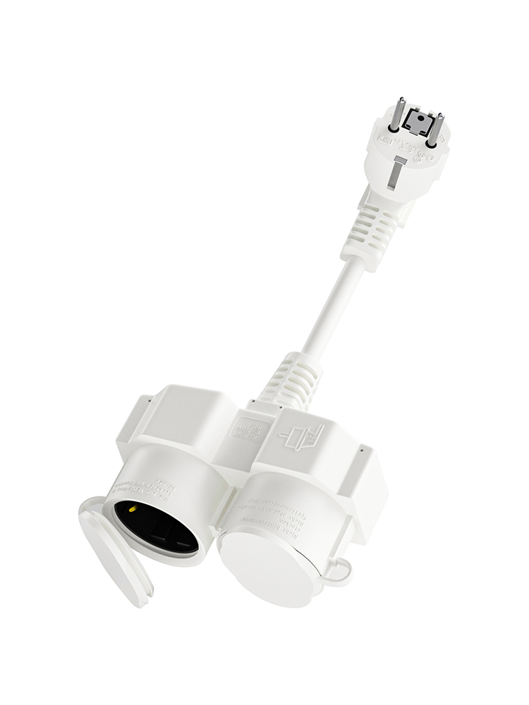Outdoor Power Vac - Przedłużacz EU z 2 gniazdami Schuko,