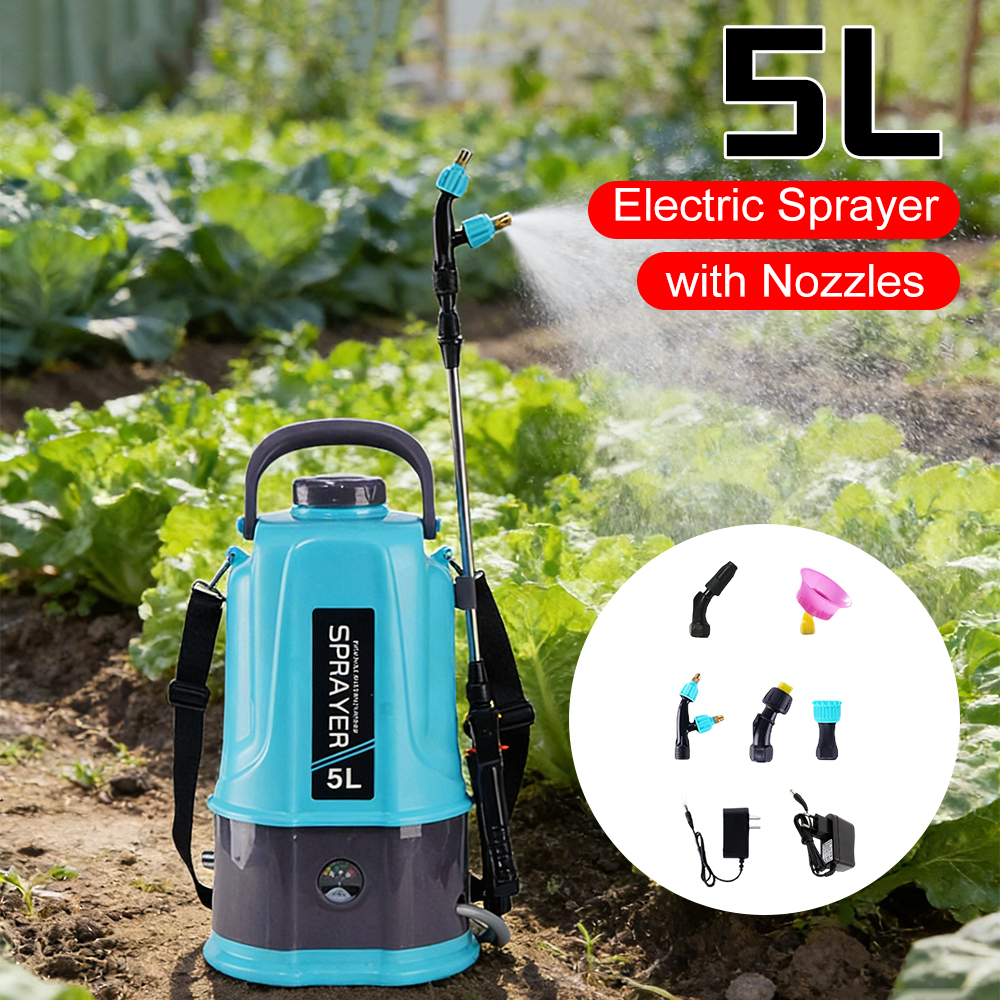 Electric Sprayer Backpack - Elektryczny opryskiwacz 5L z 5 dyszami
