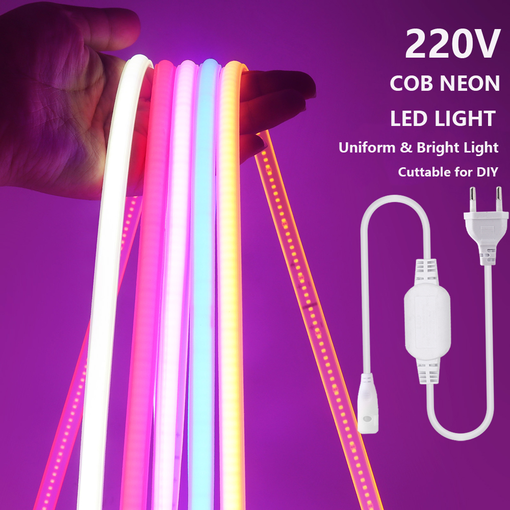 AC 220V COB LED Neon Strip Lig – Outdoor Power Strip Weatherproof recenzja i cena