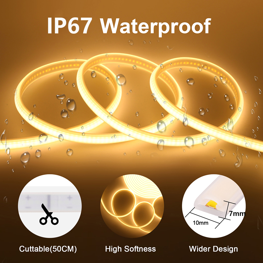 AC 220V COB LED Neon Strip Lig – Outdoor Power Strip Weatherproof recenzja i cena