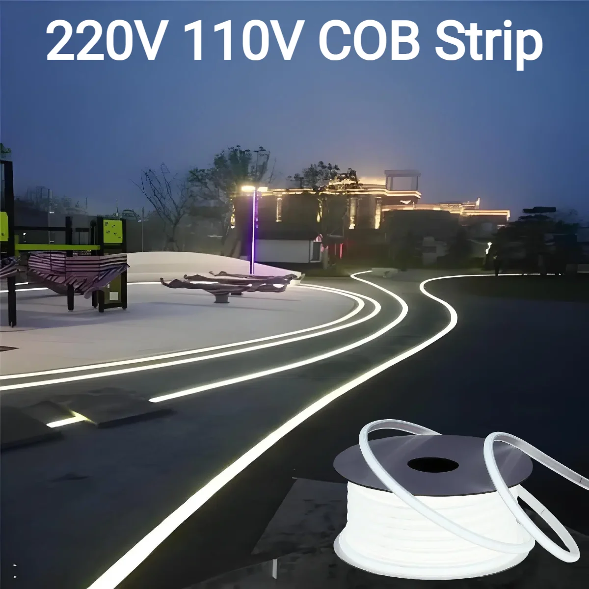Taśma LED COB z czystego silik – Outdoor Power Strip Weatherproof recenzja i cena