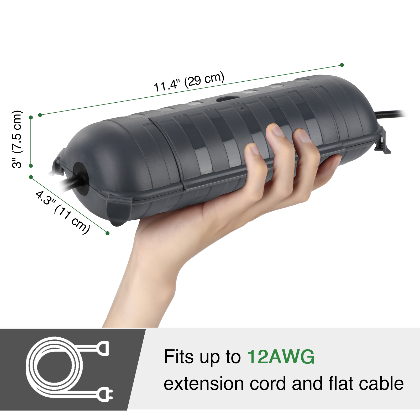 Duże, wodoodporne osłony kablo – Outdoor Power Strip Weatherproof recenzja i cena
