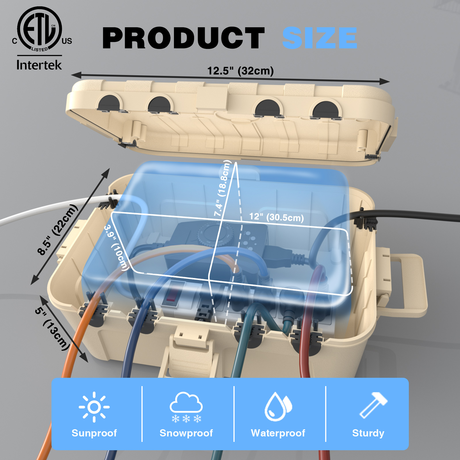 Duża obudowa elektryczna IP54  – Outdoor Power Strip Weatherproof recenzja i cena