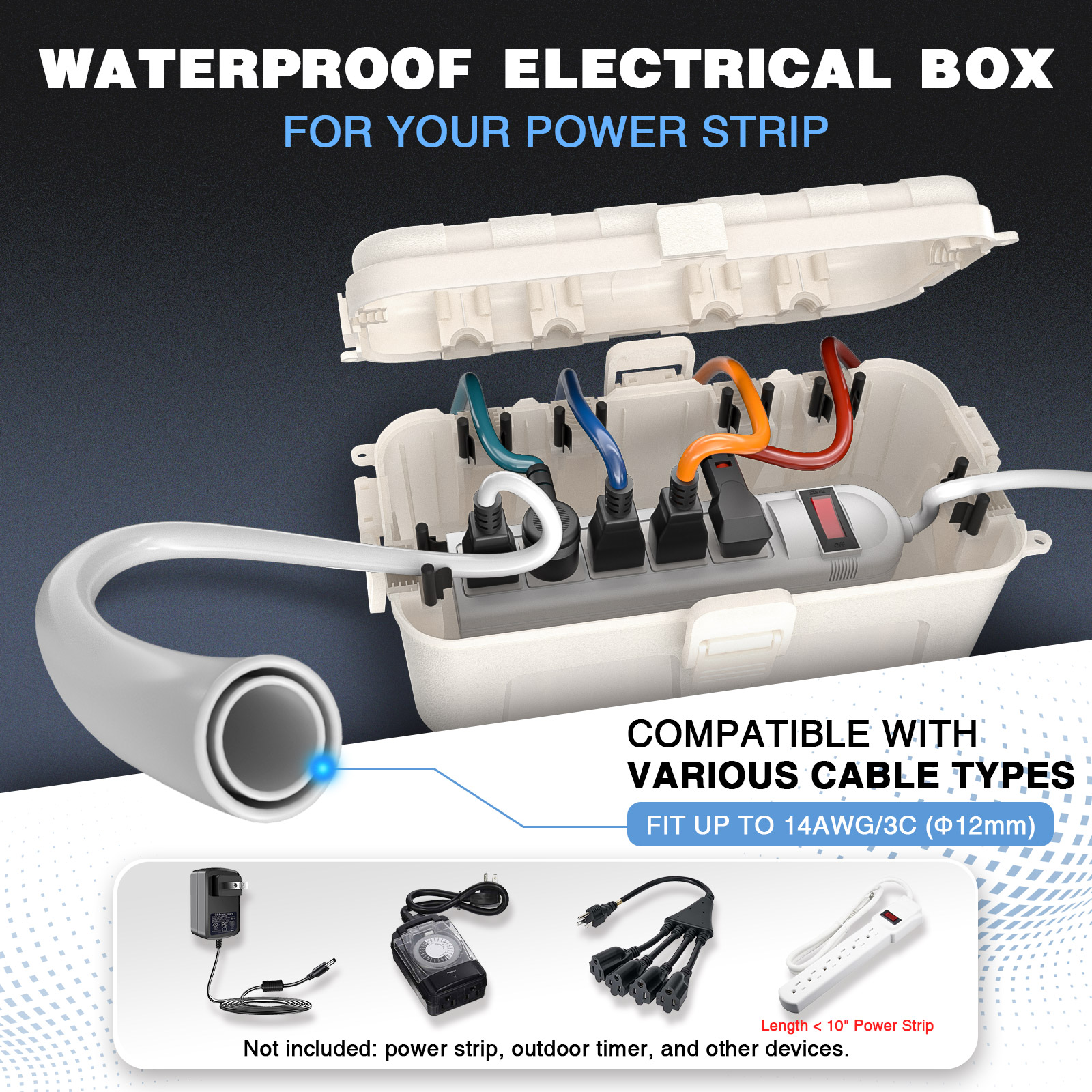 Puszka kablowa odporna na waru – Outdoor Power Strip With Cover recenzja i cena