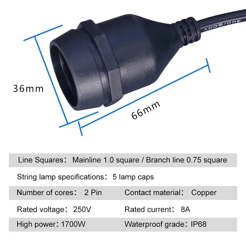 E27 gwintowany uchwyt na lampa – Outdoor Power Strip Weatherproof recenzja i cena