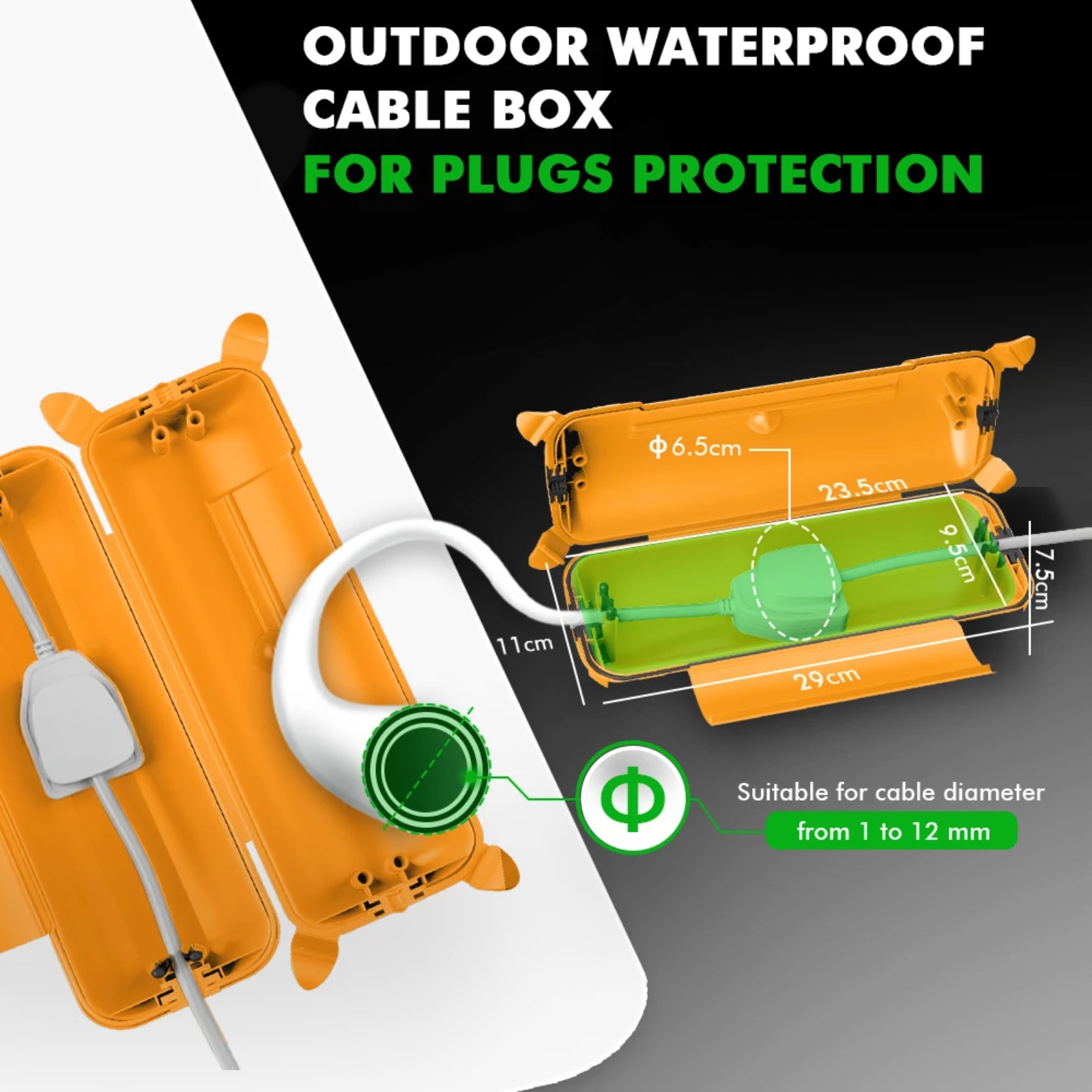Obudowa na kabel przedłużający – Outdoor Power Strip With Cover recenzja i cena